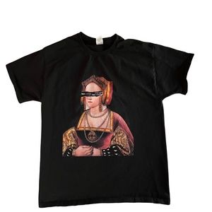 Vintage Men’s Large Black Logo Tee God Save the Queen S/S T-Shirt